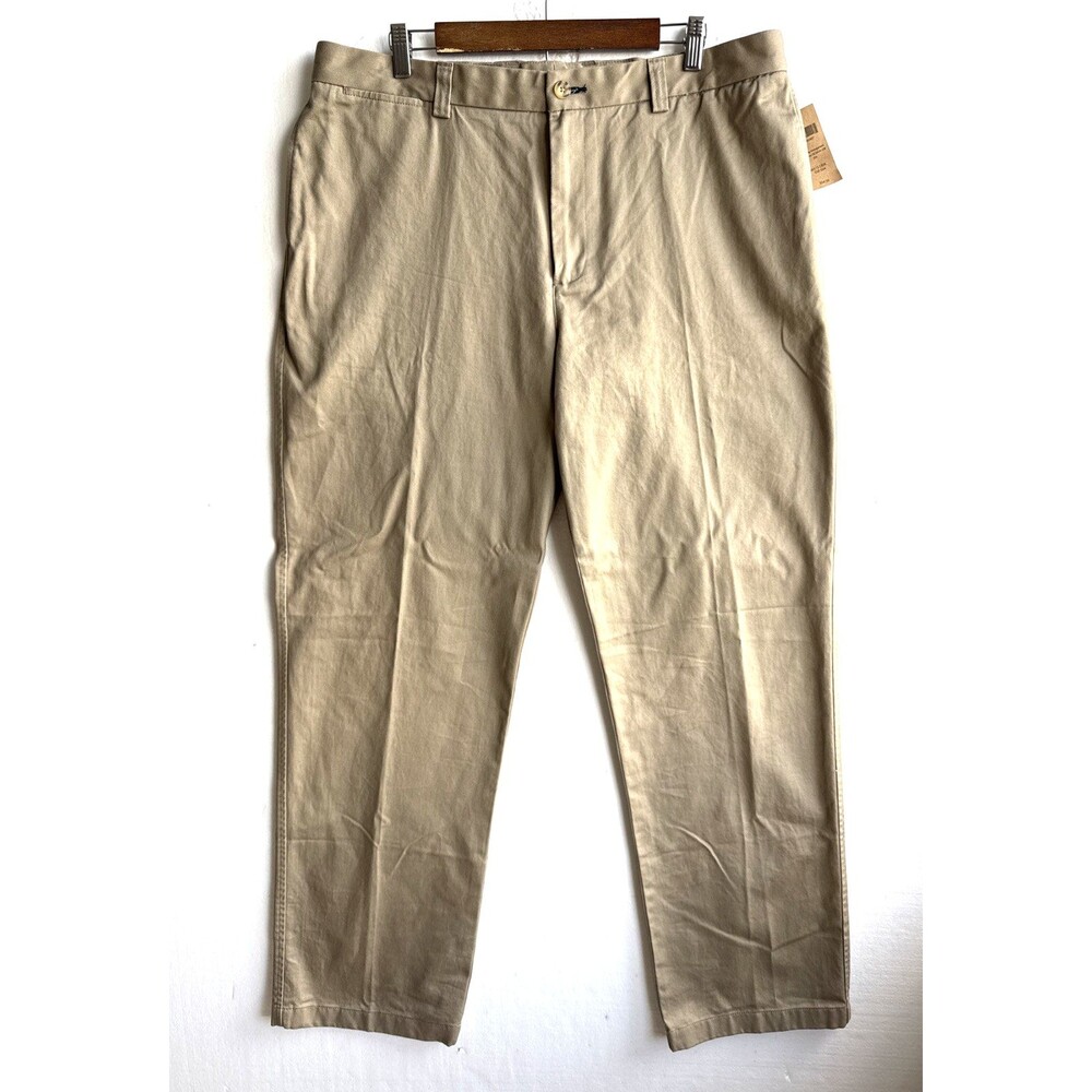 NWT Duluth Trading Flat Chino Pants Men's 38x34 Khaki Tan New with Tags